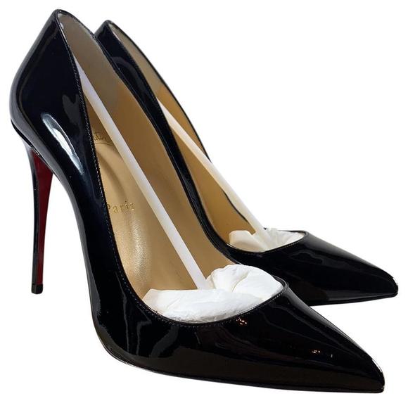 Pigalle Follies 100mm Black Classic Patent Leather Pumps Heels D441